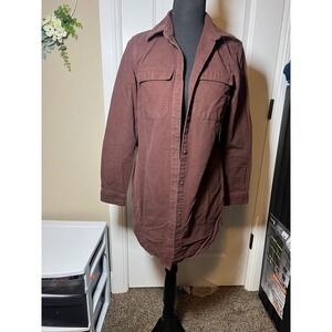 LL Bean Signature Taylored layering  Brown Long Sleeve Button Up jacket  XS